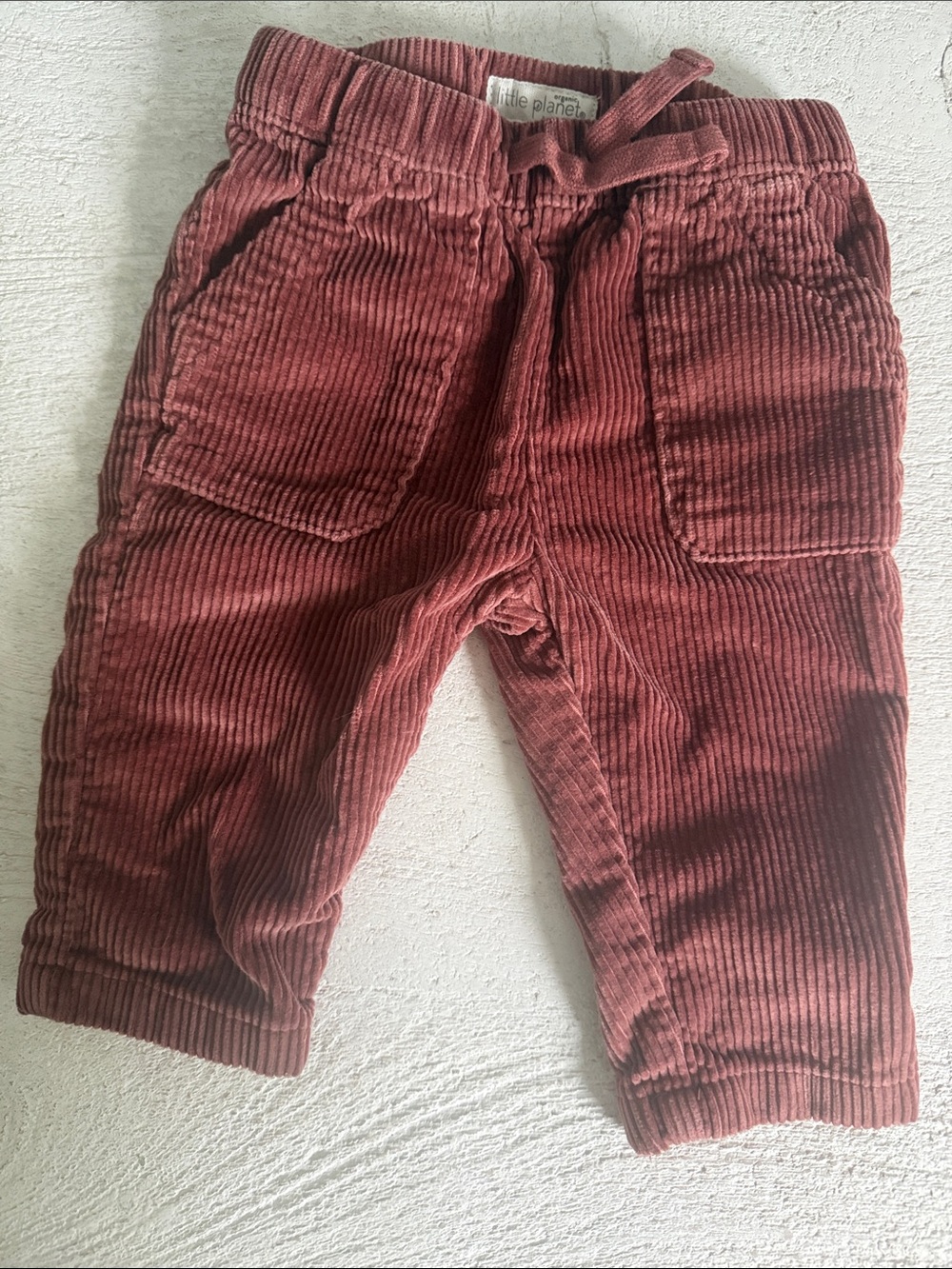 Little Planet Rust Corduroy Pull-On Kids Pants